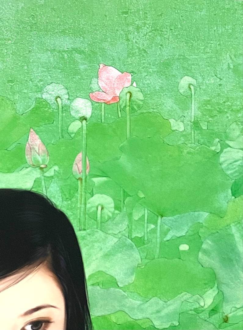 ジクレ+手彩　平凡・陳淑芬　直筆サイン　ピンファン　チェン・シュウフェン　版画