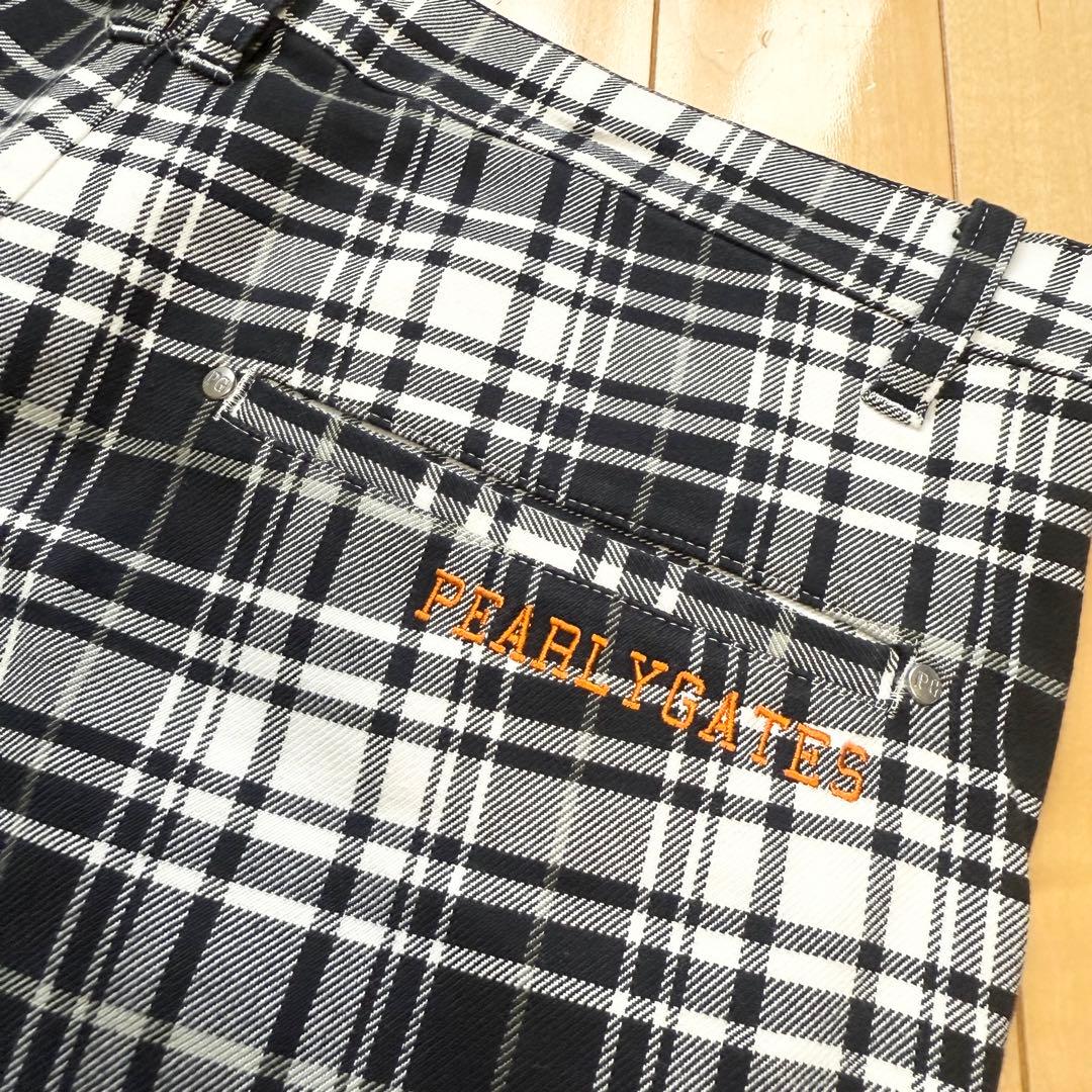 パーリーゲイツ ゴルフウェア パンツ チェック ロゴ刺繍 ウェア サイズ5