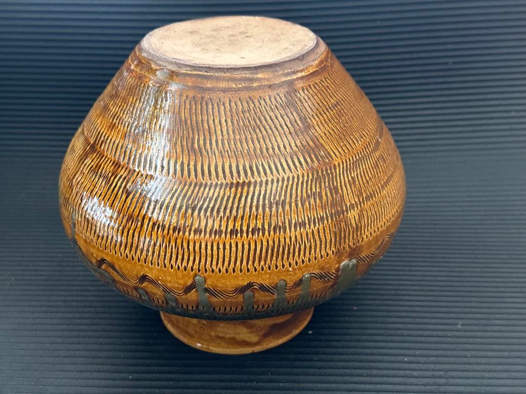小鹿田焼　釉薬流し　壺　花瓶　民藝　陶芸　置物　美術品　工芸品