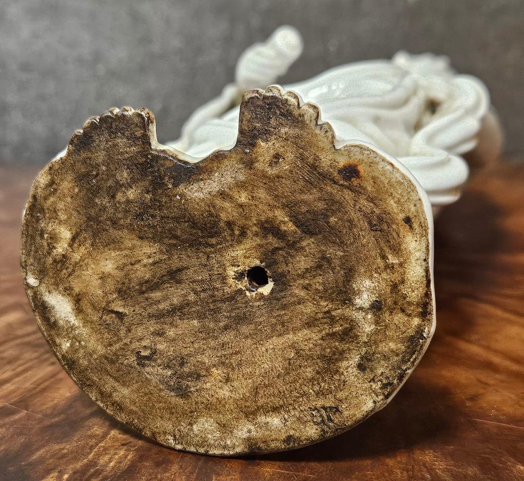 【時代古作品❗】明治時代　白磁　観音立像 観音像　観音様　伝世時代箱　仏教美術