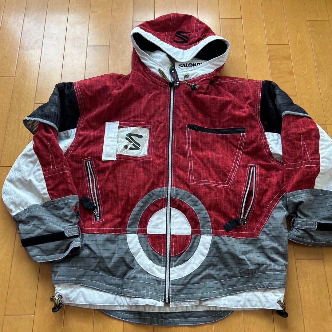 Salomon スキーウェア 赤/白/グレー