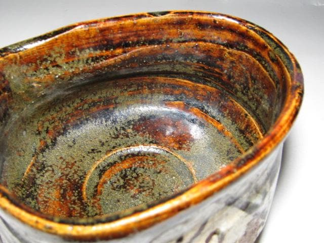 古織部茶碗 「廣澤」 裏千家十四代 淡々斎花押　　　　　　　　　　m197