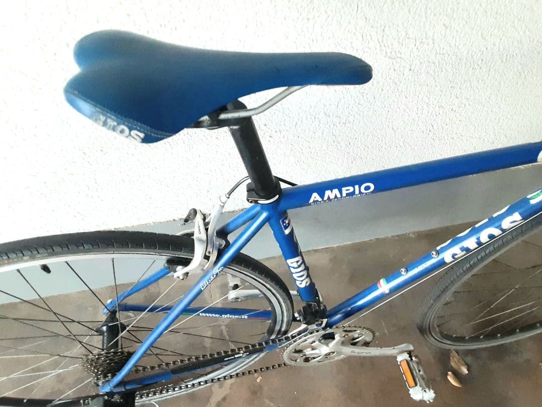 GIOS AMPIO クロモリ クロスバイク 700c 2x9速 ジオスブルー