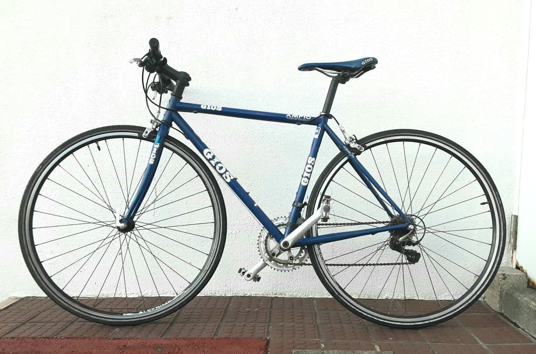 GIOS AMPIO クロモリ クロスバイク 700c 2x9速 ジオスブルー