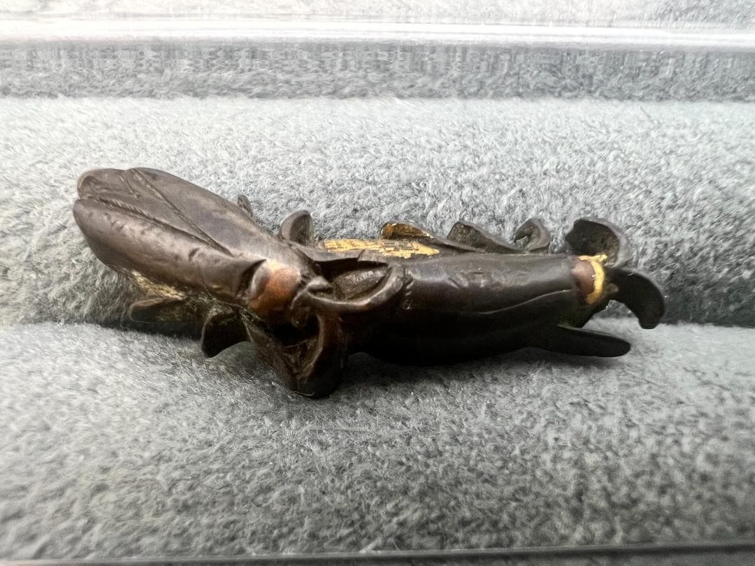 【海】江戸明治期　金具　龍　獅子　蛍文など　５点セット　金銀象嵌　銅鉄製　骨董品