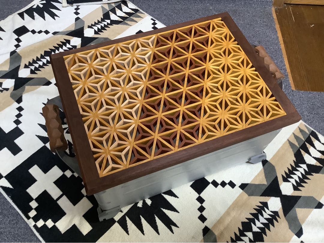 しげ専用 シェルフコンテナ25天板組子細工　その為2点