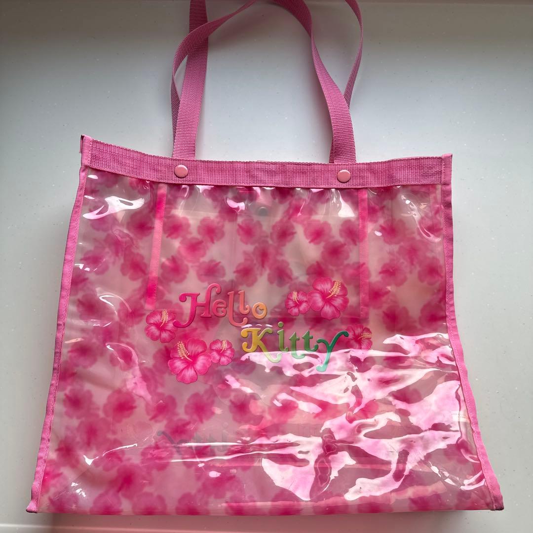 ハローキティ 日焼けキティ プールバッグ　ビニールバッグ レトロ