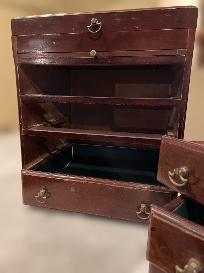 アンティーク 木製 チェスト マホガニー 小引き出し チェスト 5段 引き出し