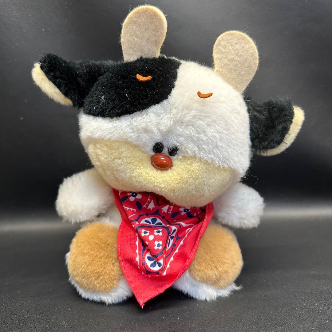 ♡※後左1009 昭和レトロ オオイケ オルゴール モーモー ぬいぐるみ