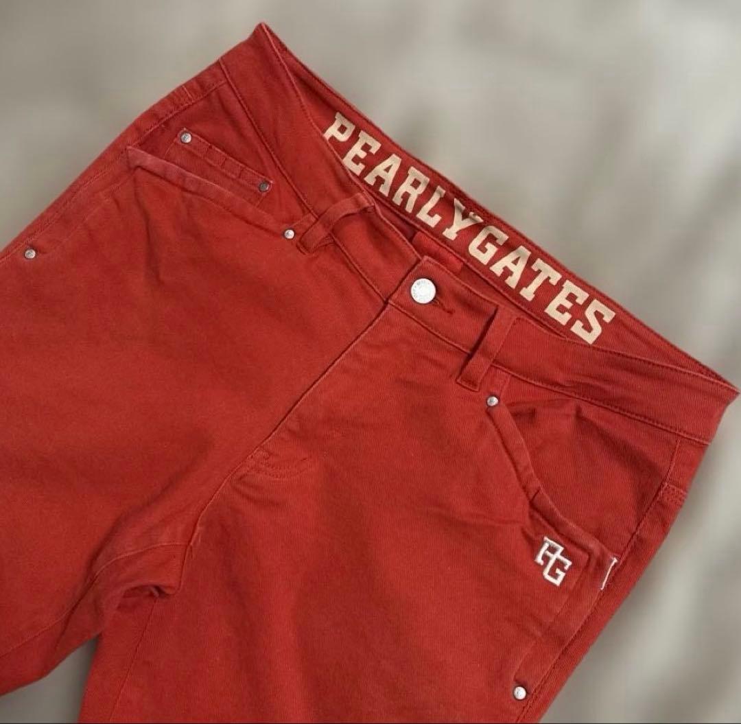 PEARY GATES ゴルフパンツ ストレッチ サイズ4 レッド 赤