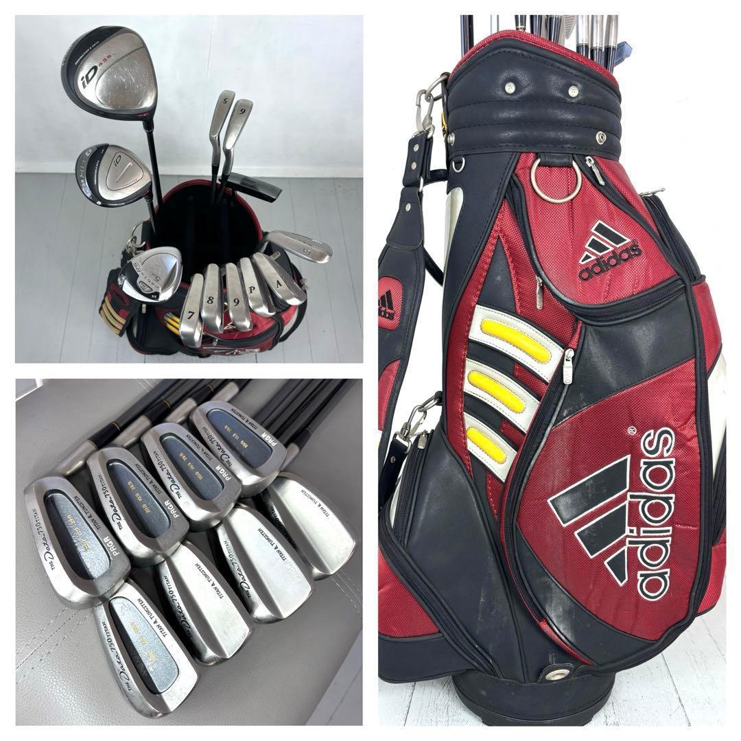 本格派 メンズゴルフクラブ 12本 フルセット ゴルフセット adidas