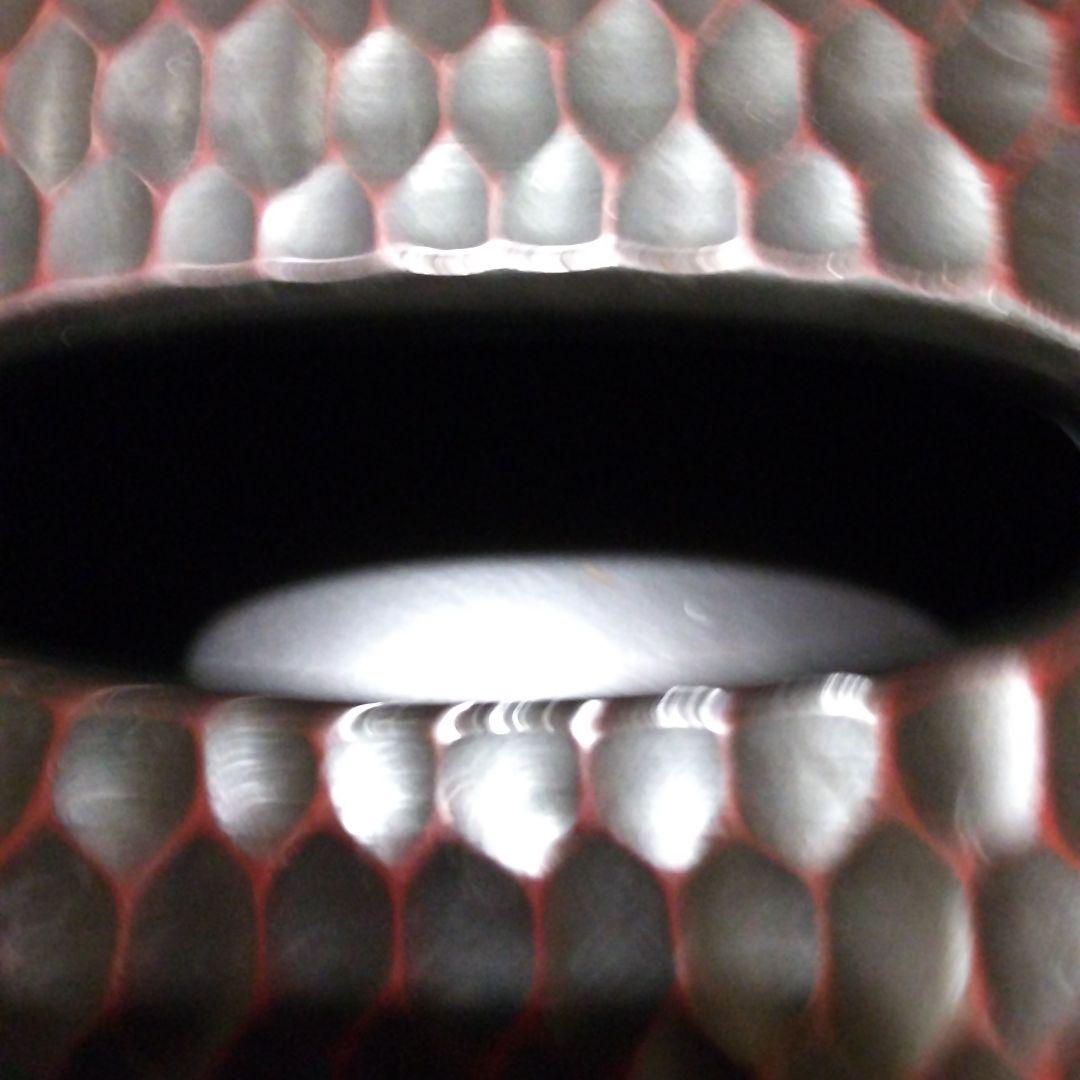 鎌倉彫木製ティッシュボックス 赤黒波模様