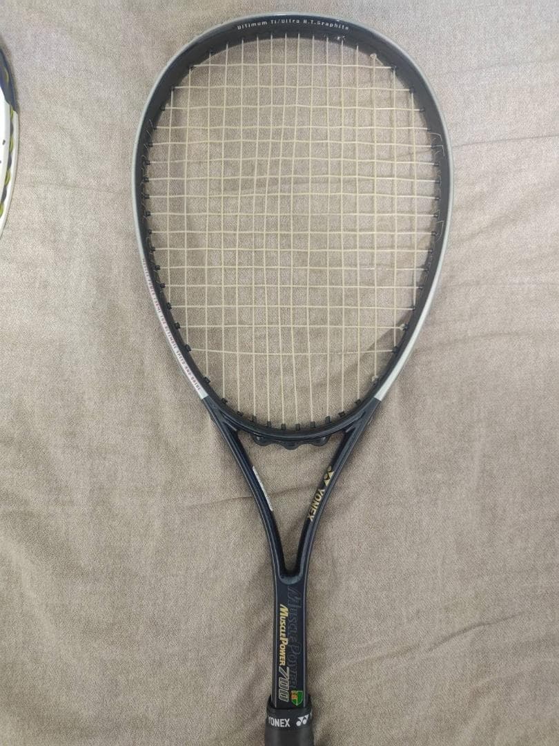 ソフトテニスラケット 3本セット 名機マッスルパワー700等 軟式テニス