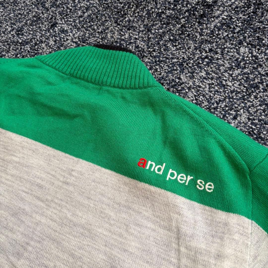 アンパスィ　裏地　防風　ニットジャケット　ブルゾン　アウター　ゴルフウェア　ＬＬ