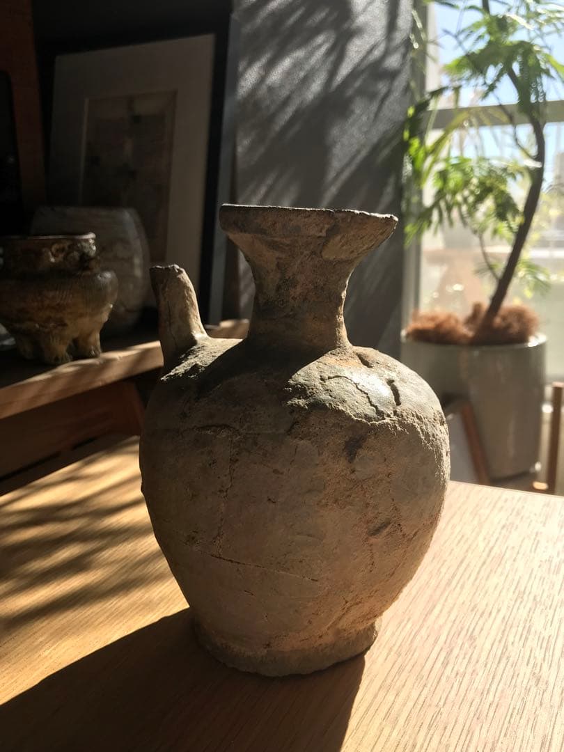 室町時代　古瀬戸　水注　焼き物　骨董　アンティーク　壺