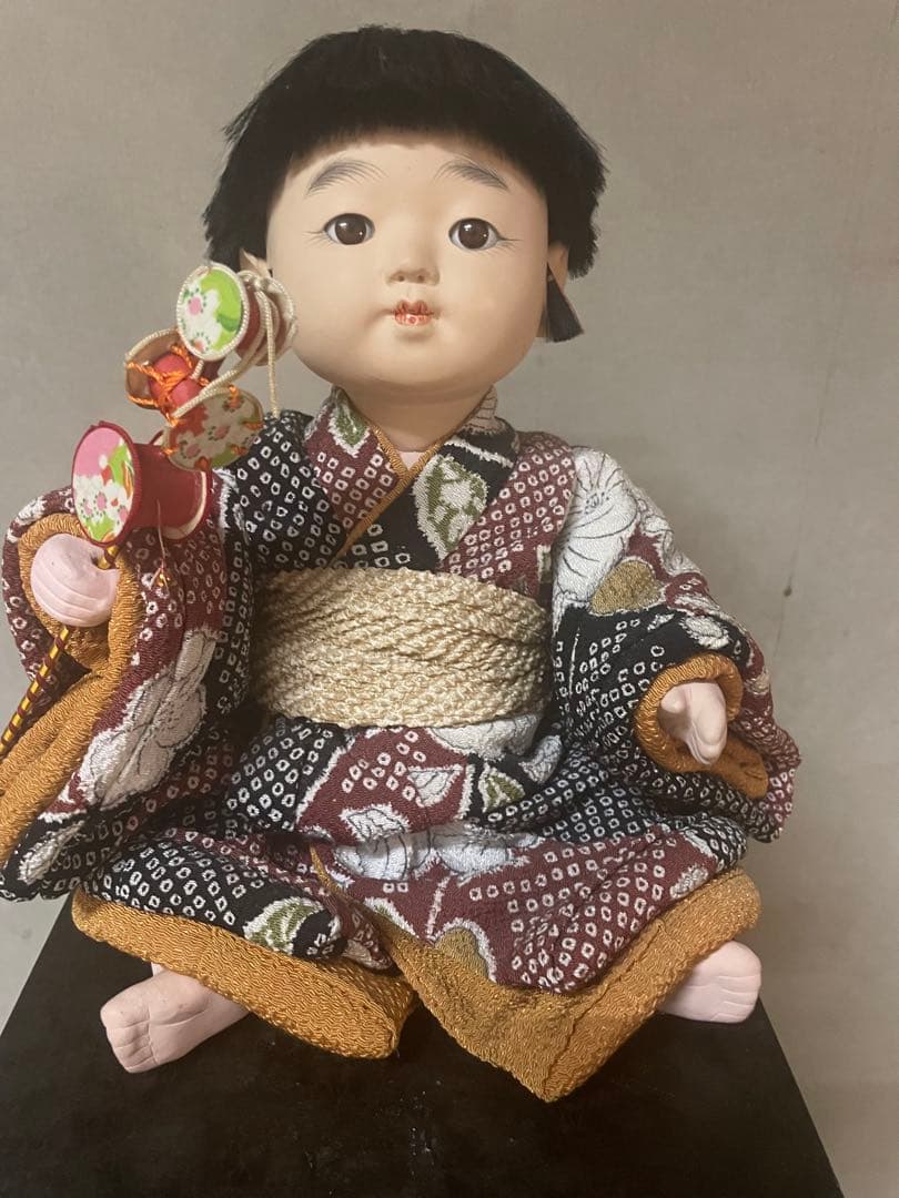 新春お値下げ 市松人形 でんでん太鼓 男の子 アンティーク 縁起物