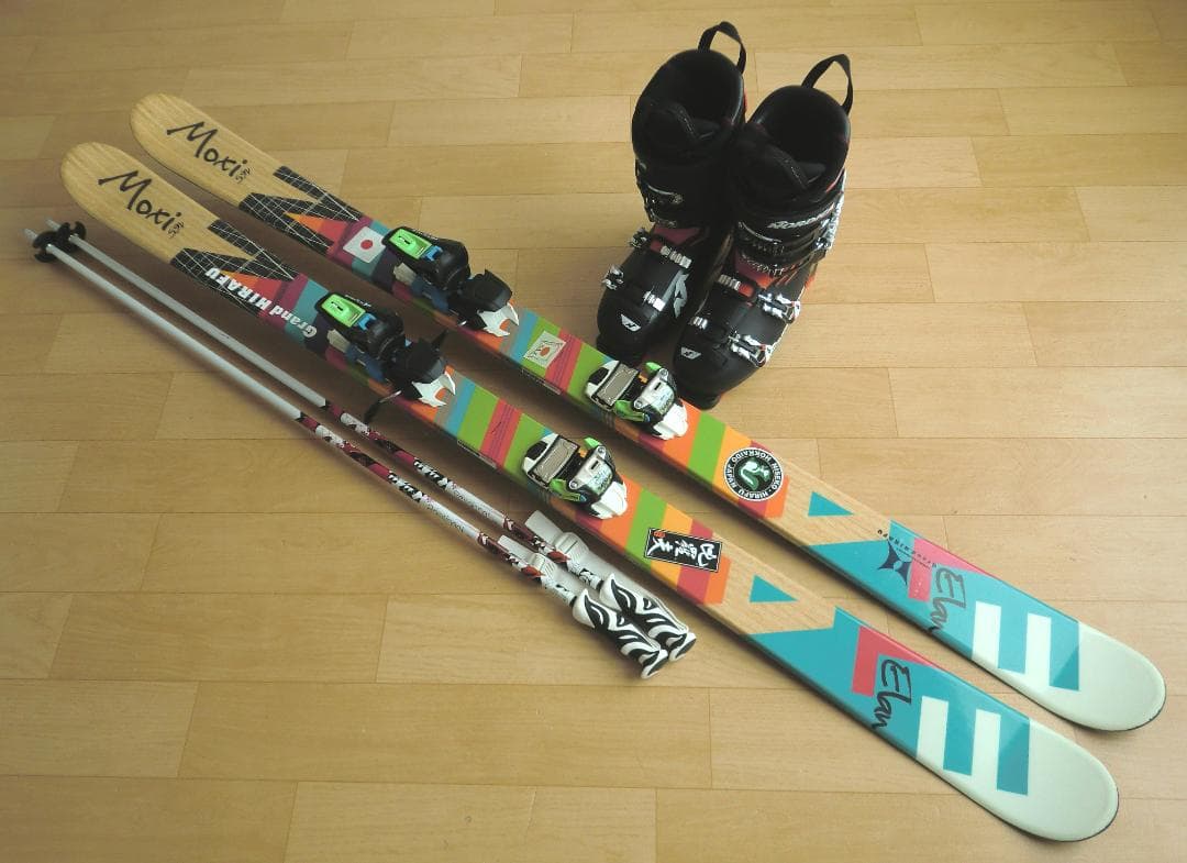 ■■送料無料■ELAN■メンズフリースキーセット■板165靴27.5■メンテ付■