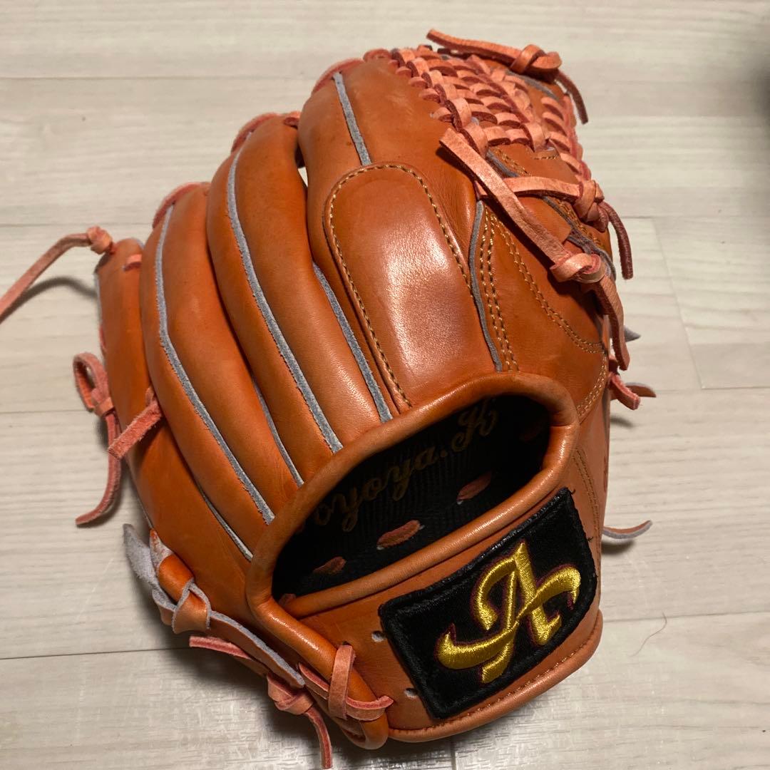 硬式グローブ レッド/オレンジ