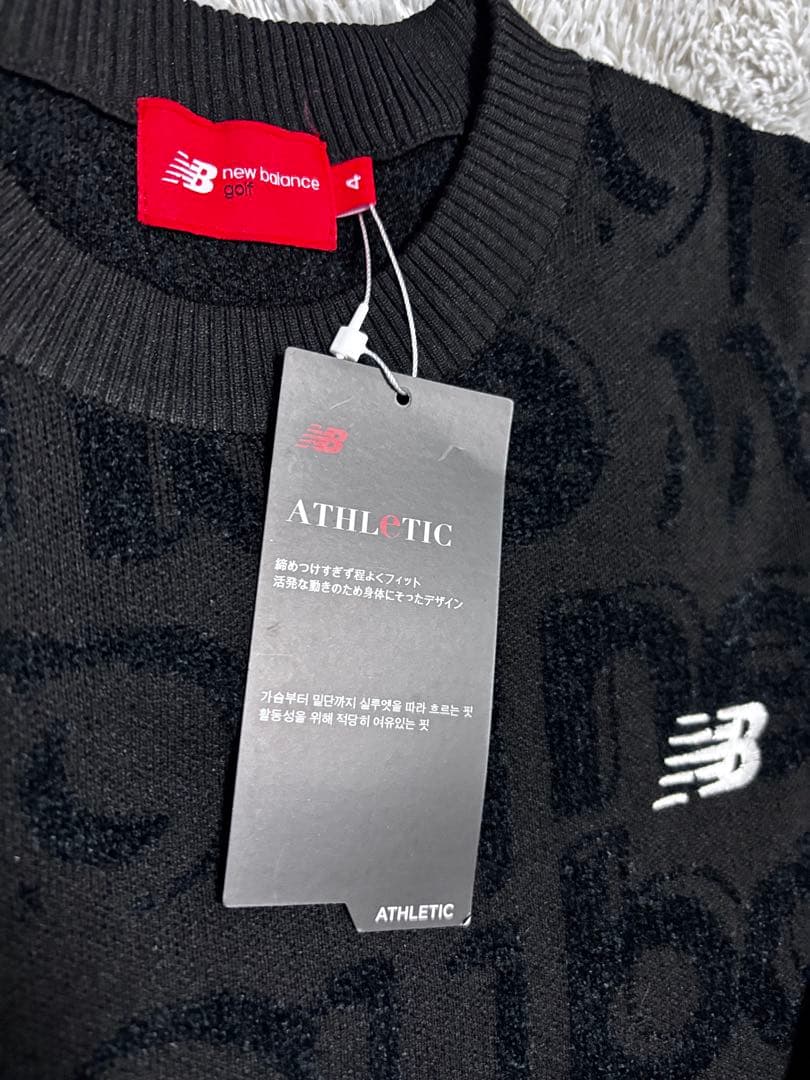 ニューバランス　ゴルフ　ニットセーター　ブラック