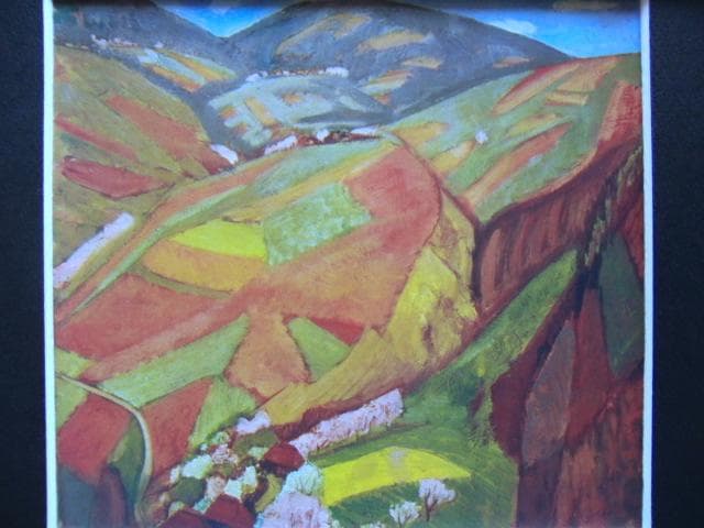 藤島武二、【耕到天】、年代物・希少な画集画、新品高級額 額装付、状態良好