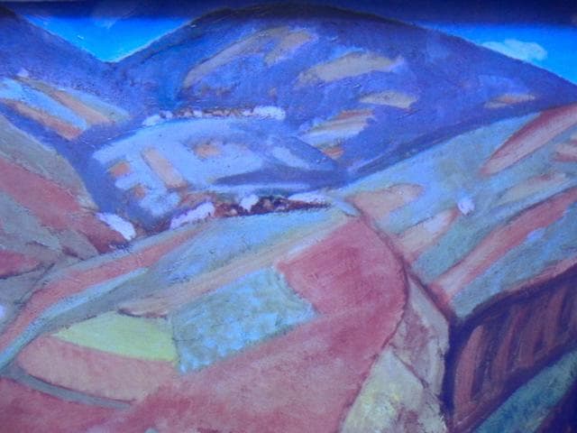 藤島武二、【耕到天】、年代物・希少な画集画、新品高級額 額装付、状態良好