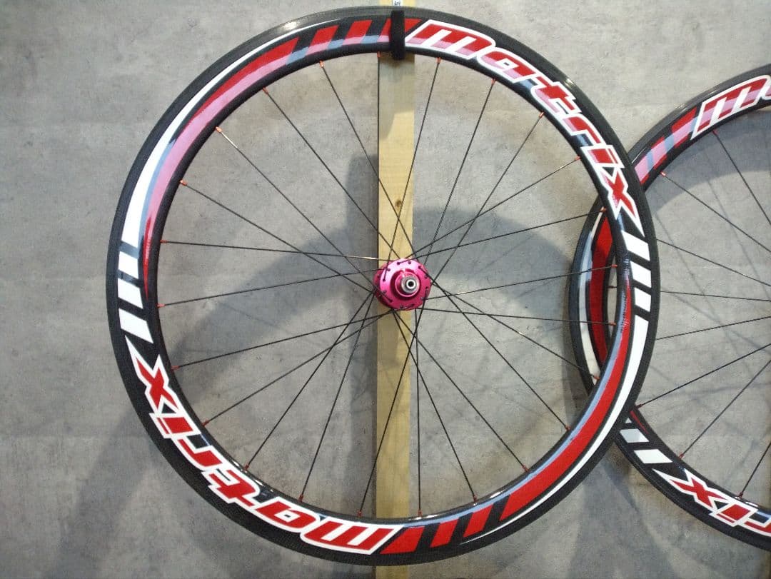 ★美品！MATRIX　カーボンホイール　チューブラー　700c　前後セット★