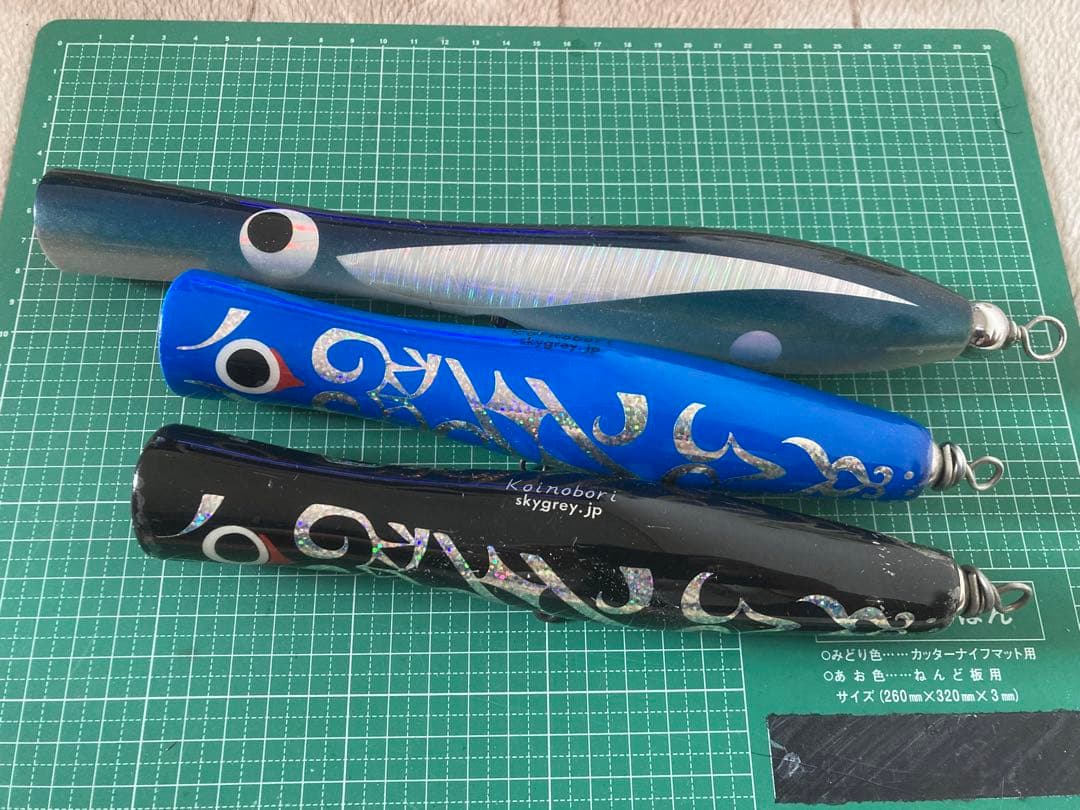 スカイグレイ コイノボリポッパー フィッシャーマン ロングペン ウッドプラグ3本