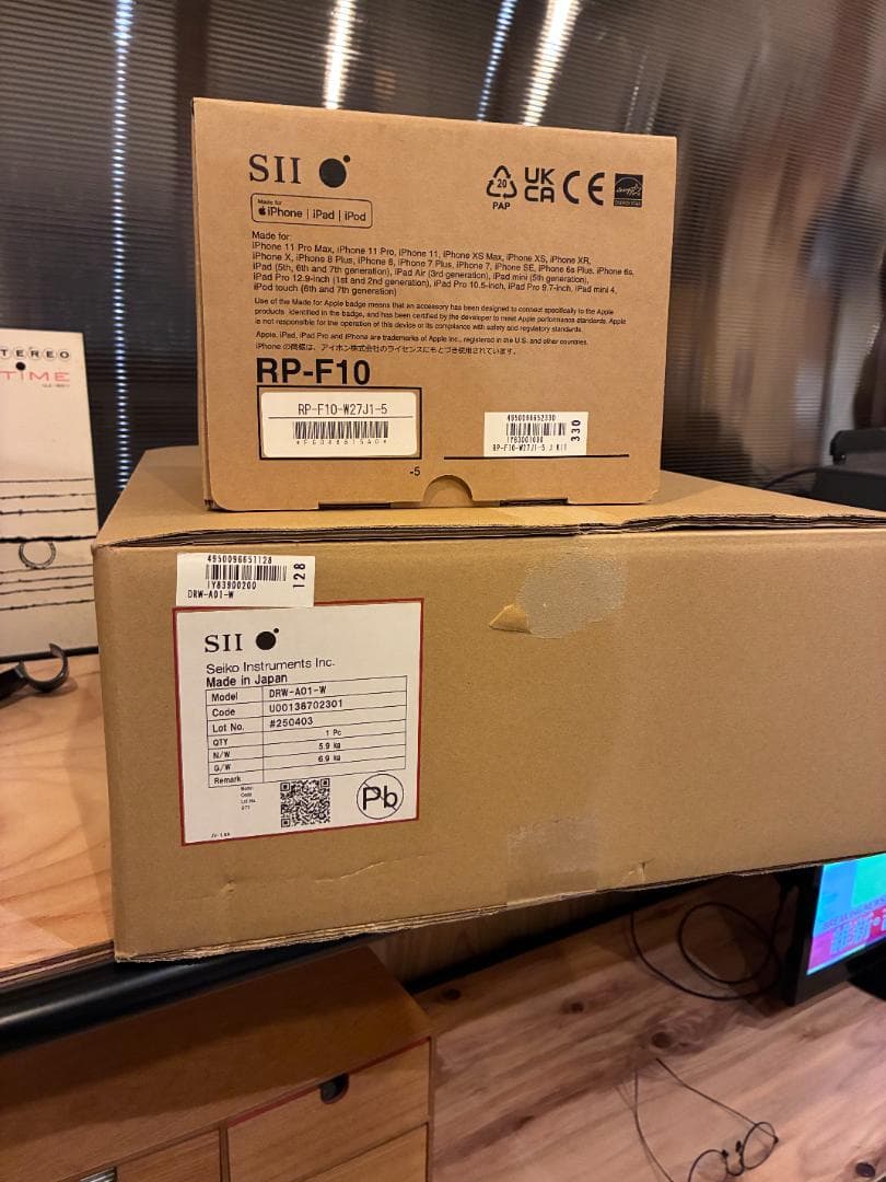 【新品】SII　セイコー　サーマルプリンター＆ドロアー　RP-F10エアレジ　白
