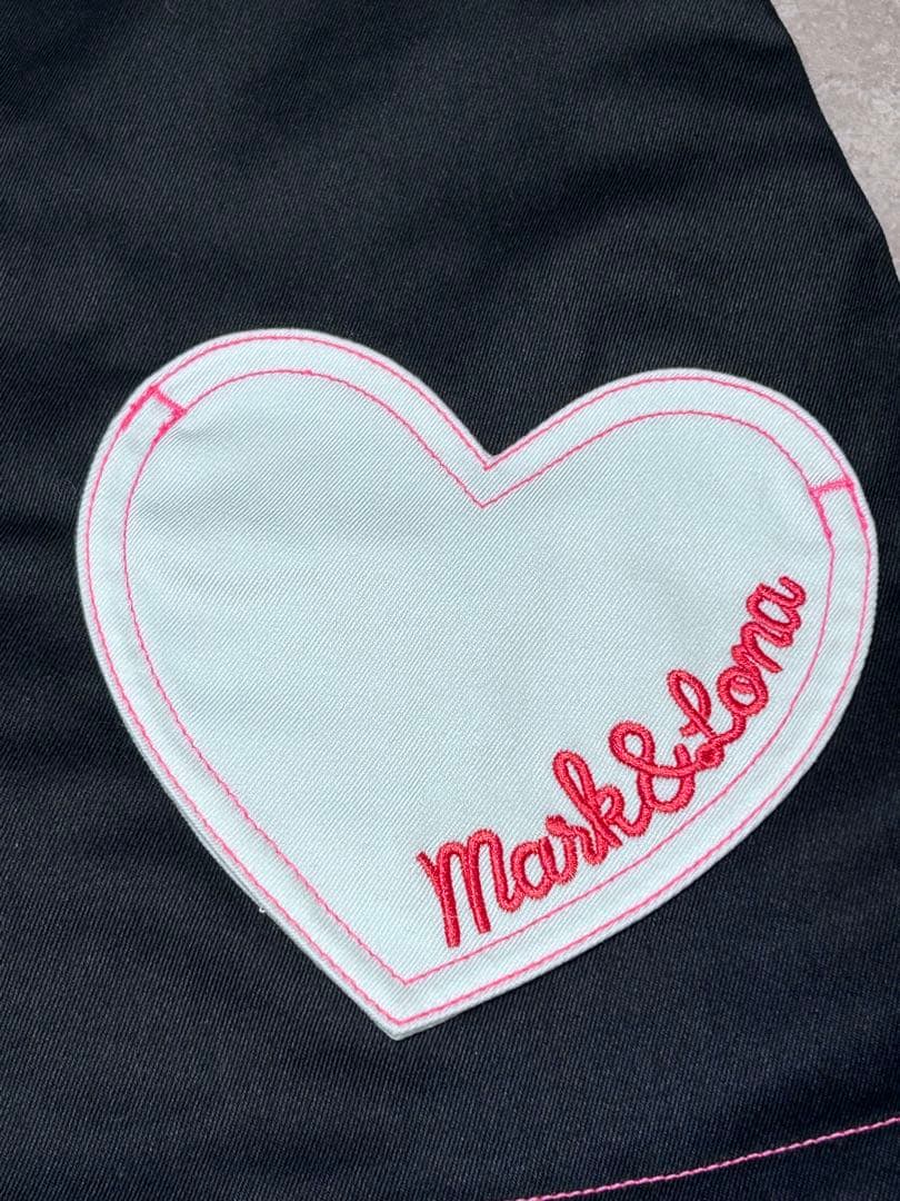 新品 MARK&LONA インナー付きスカート バイカラー ホワイトブラック