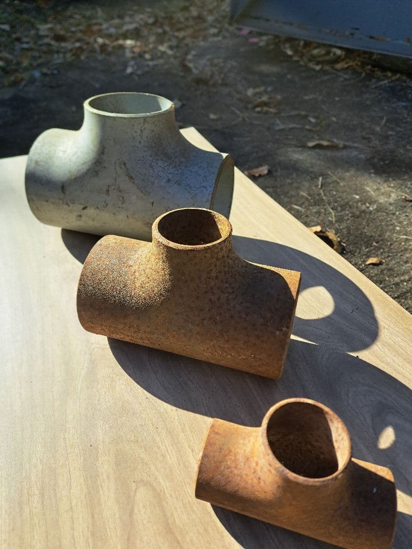 金属製チューブ状オブジェ 3点セット