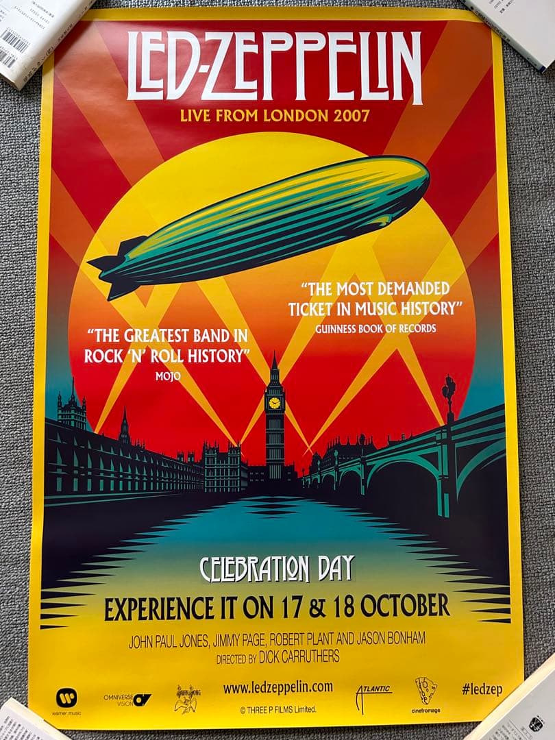 Led Zeppelin Celebration Day 祭典の日 B2ポスター
