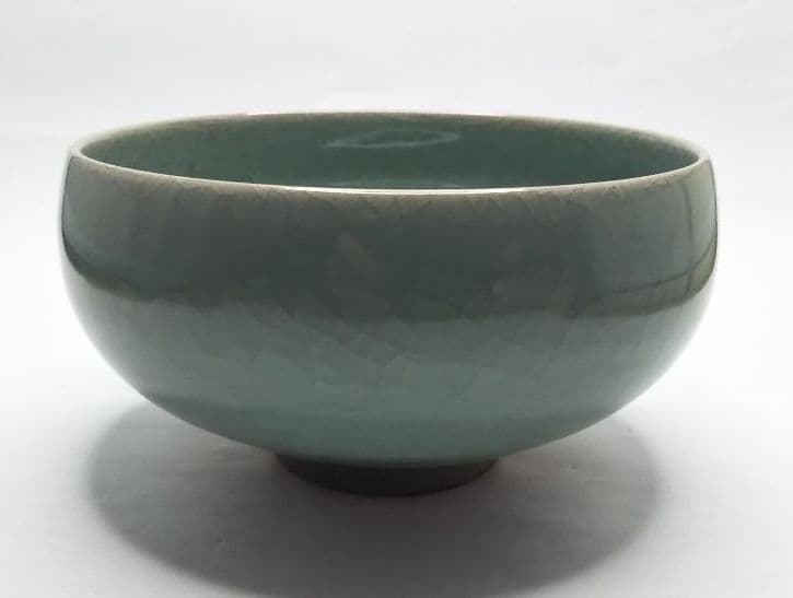 茶道具 青磁茶碗 大川内 小笠原長春 共箱