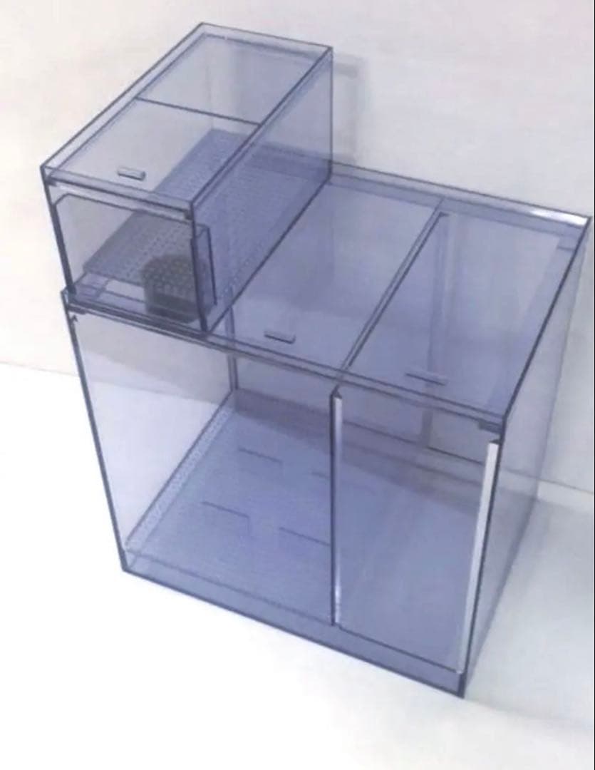 特注フランジ付き仕様450キューブ　オーバーフロー水槽