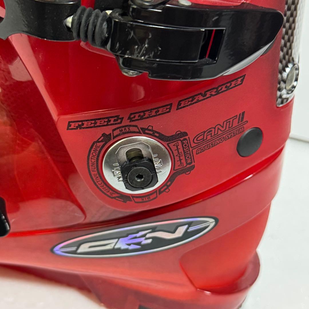 297mm 25cmゲン ファクトリー スキー用ブーツ 赤色レッド初心者格安