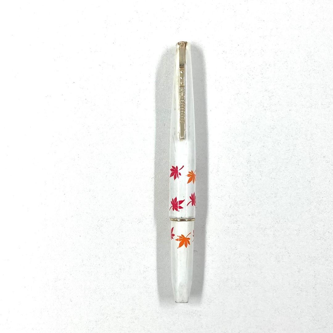 プラチナ Platinum 万年筆 ビンテージ 昭和レトロ ホワイト 14K