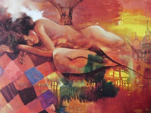 鶴岡義雄、裸婦、豪華限定版・限定1000部、版上サイン、新品額付