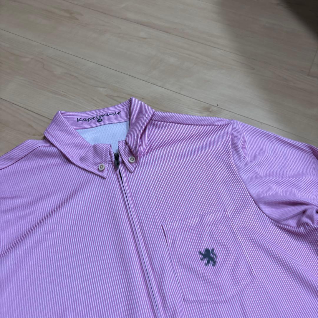 Kapelmuur ストライプジップアップシャツ Mサイズ カペルミュール