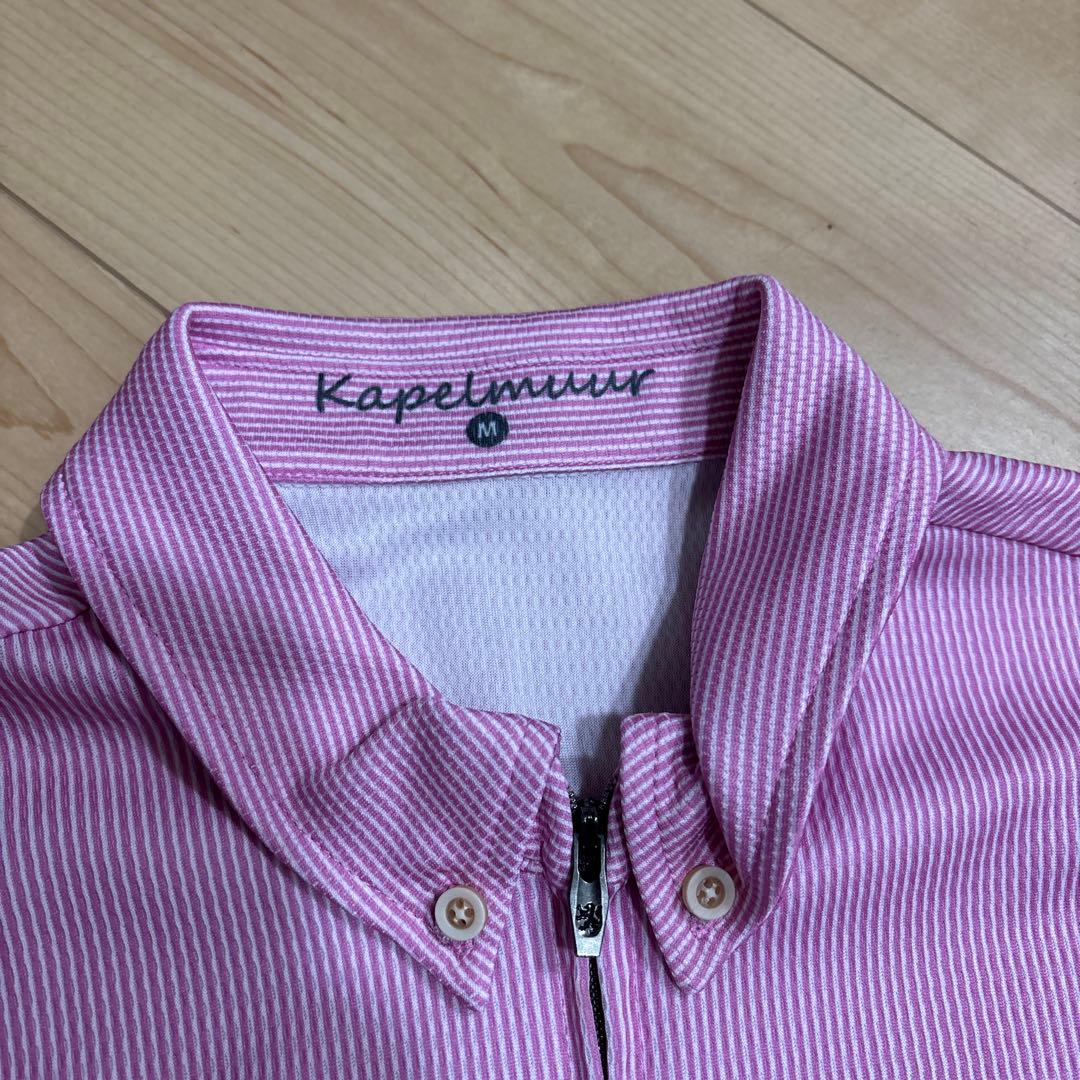 Kapelmuur ストライプジップアップシャツ Mサイズ カペルミュール