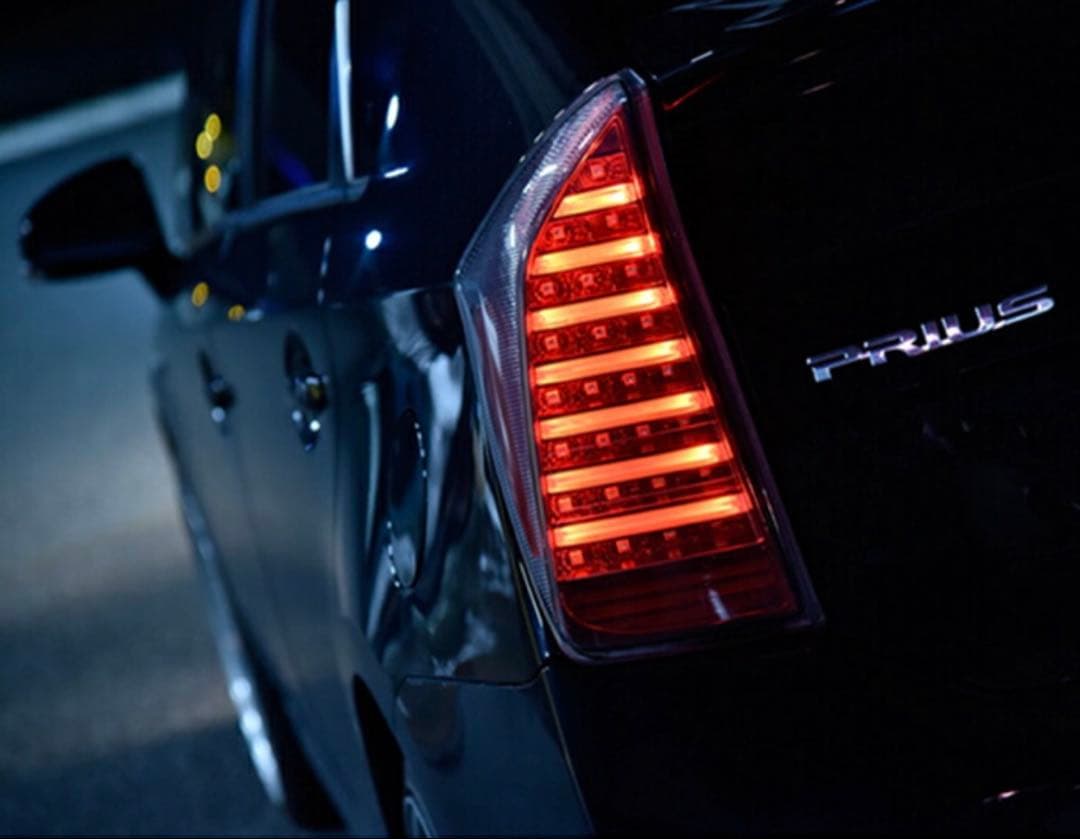 プリウス30 前期 後期 LED フルファイバー テールランプ 左右セット