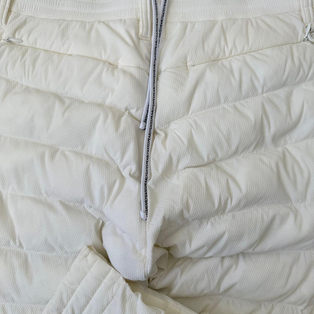 中綿入り　防寒　パーリーゲイツ　ダウン　パンツ　M〜L相当　白　秋冬　暖パン　5
