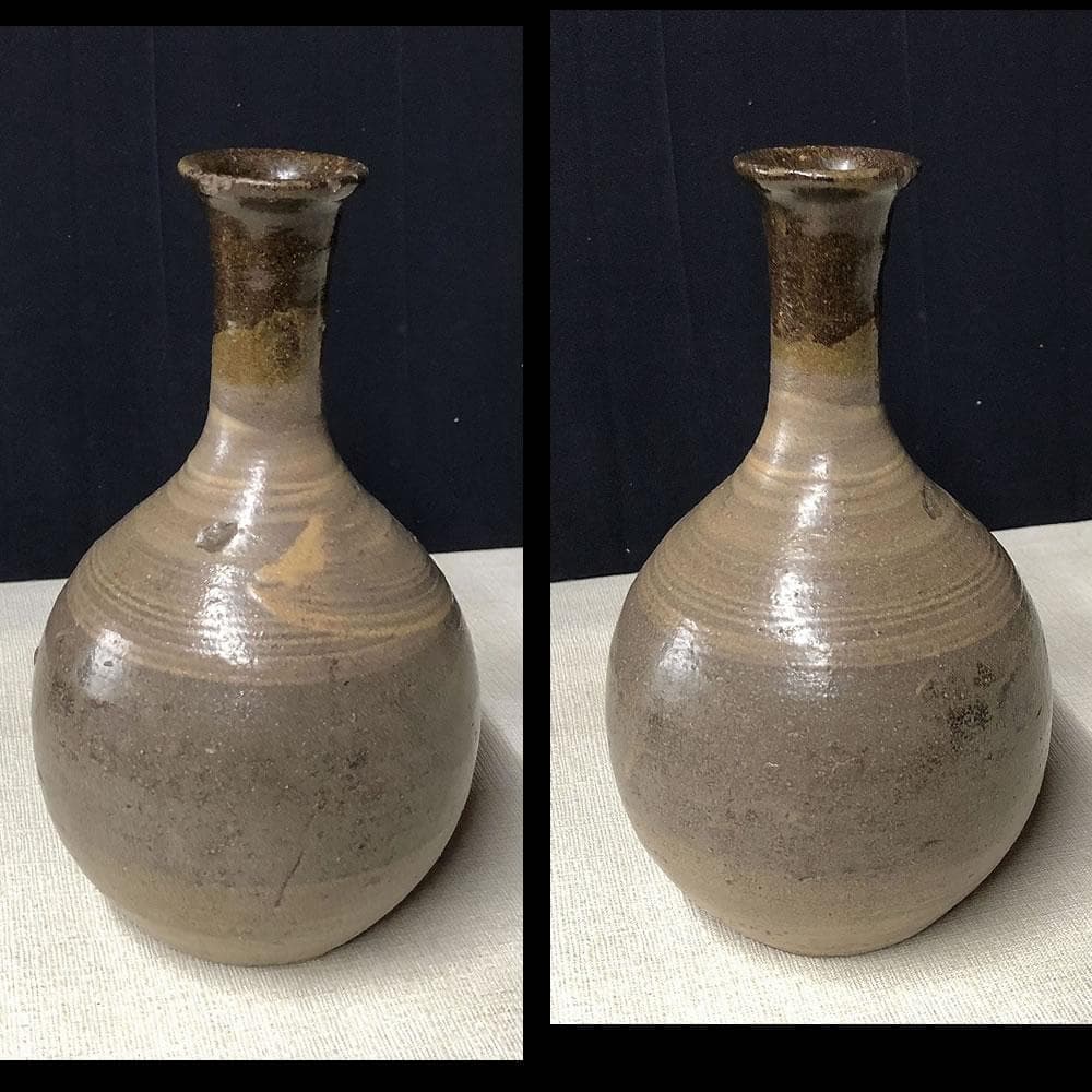 e1193 現川焼 刷毛目徳利 初期現川焼 花入