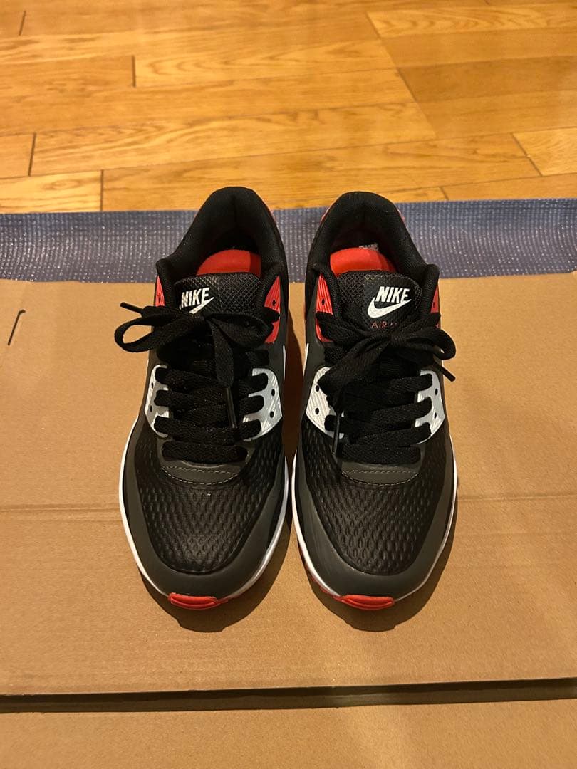 ゴルフシューズ Nike Air Max 90 ブラック/レッド