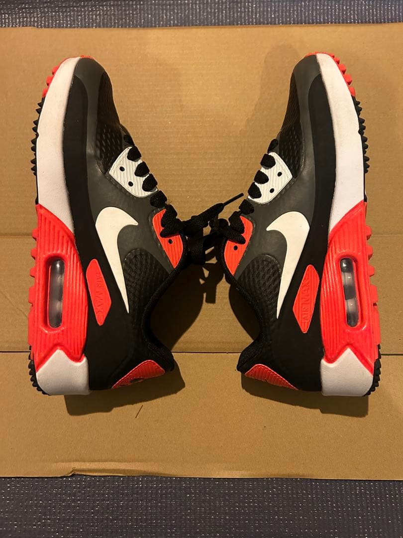 ゴルフシューズ Nike Air Max 90 ブラック/レッド