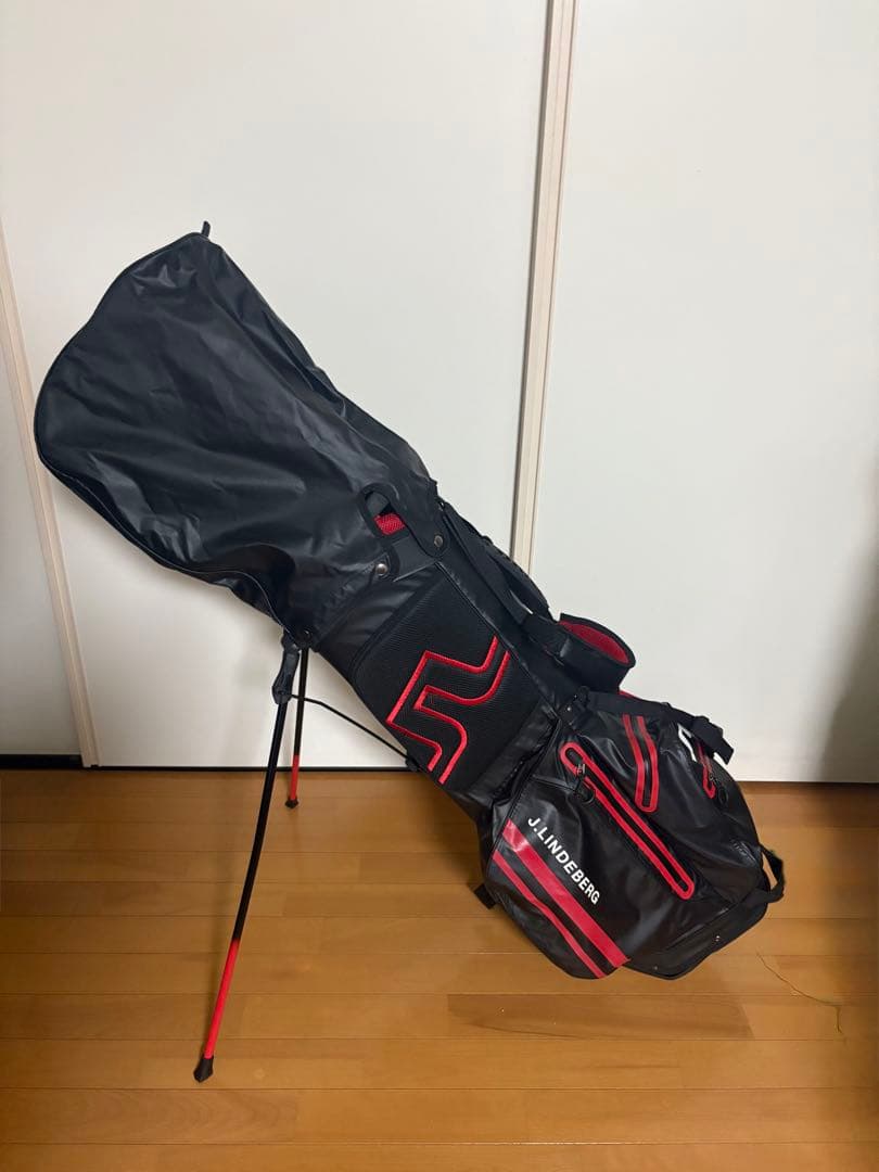 J.LINDEBERG キャディバッグ 黒/赤