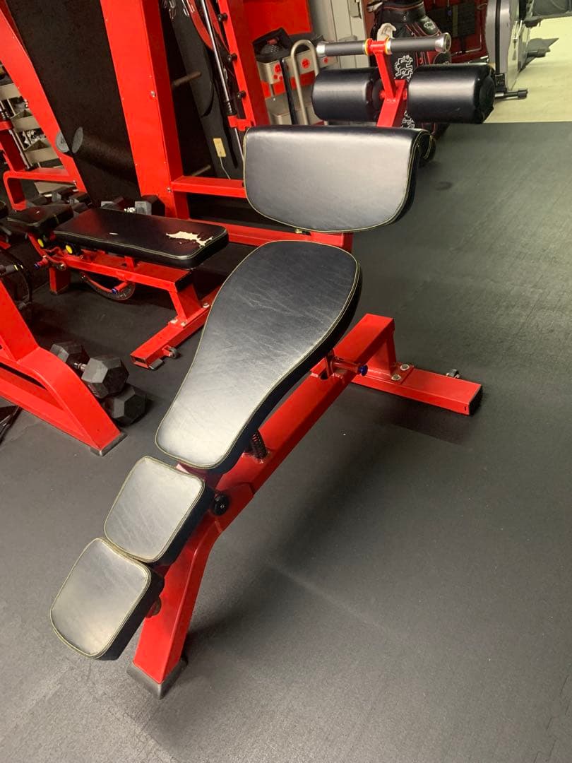 腹筋ベンチ　アブベンチ　腹筋台　調整可能トレーニングベンチ 赤黒