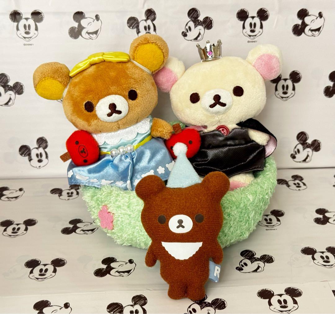 童話ぬいぐるみセット　リラックマゆきひめ　コリラックマ　女王　キーホルダー