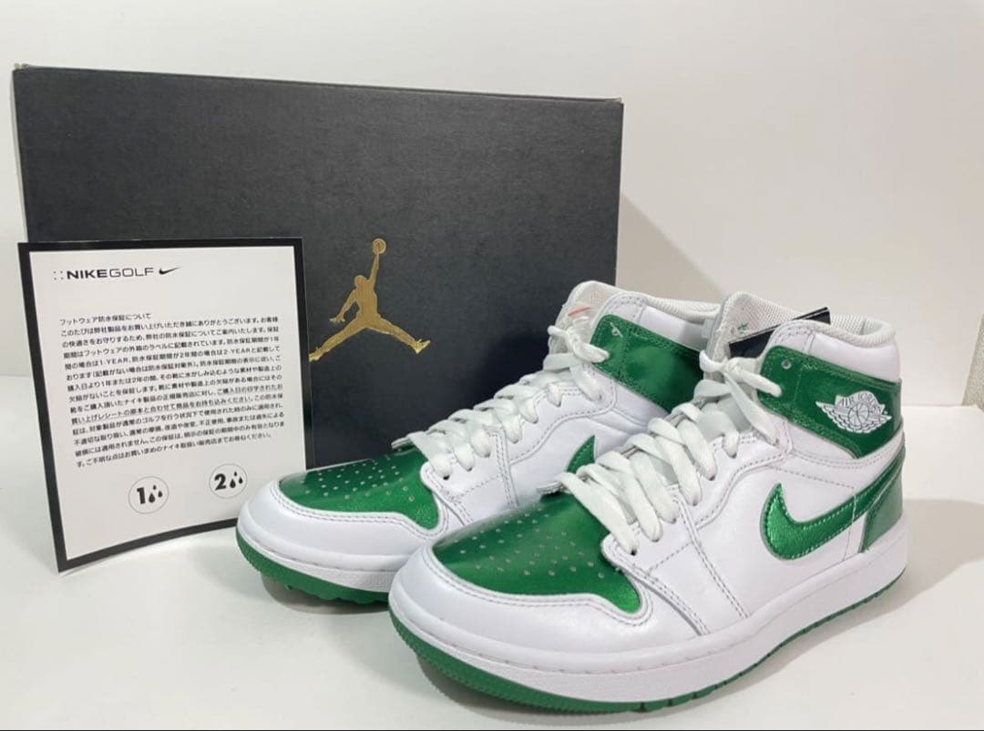 【新品】エアジョーダン1ハイ ゴルフ \"メタリックパイングリーン\"