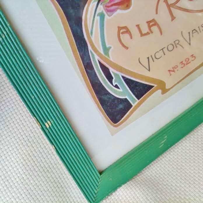 Thomas Cathey アートフレーム パリ サボンパッケージ 額絵 ローズ