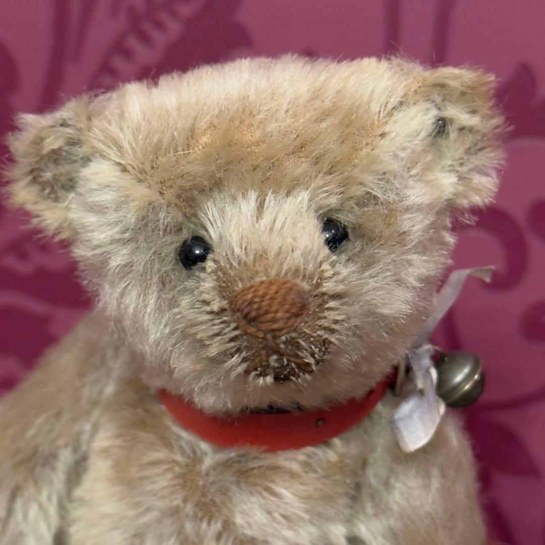 シュタイフ アンティークテディベア　ベージュ　22cm ボタン有 Steiff