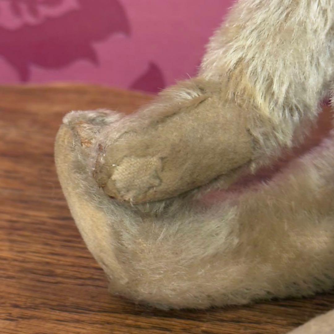 シュタイフ アンティークテディベア　ベージュ　22cm ボタン有 Steiff